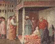 MASOLINO da Panicale Healing of the Cripple and Raising of Tabatha France oil painting artist